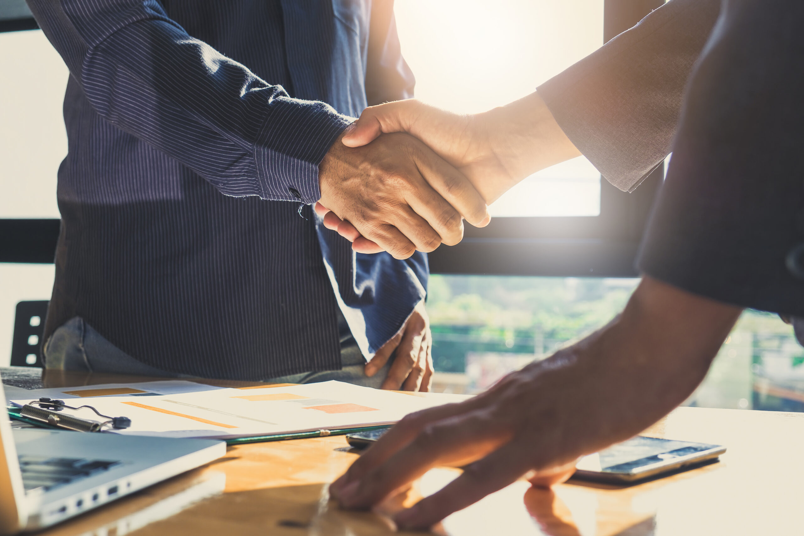 Business partnership meeting concept